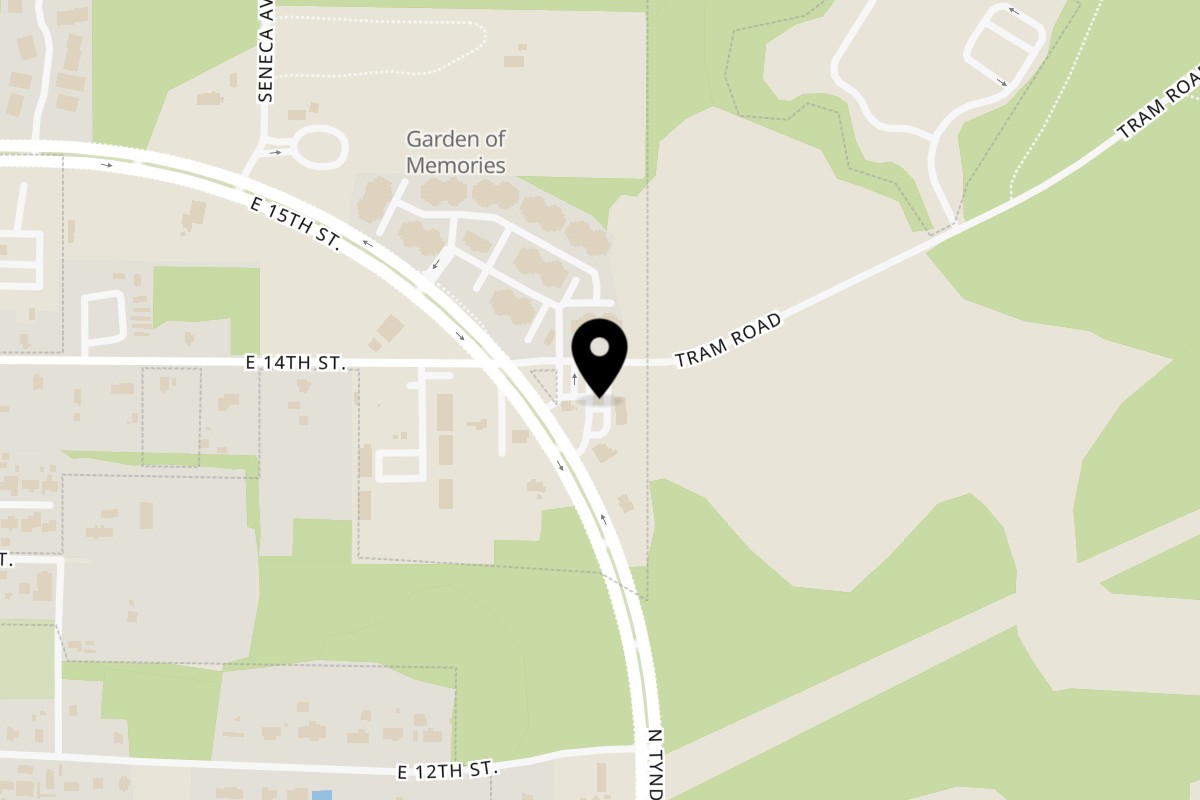 Map showing the location of Gary's Oyster Shack on 1320 N Tyndall Pkwy in Panama City
